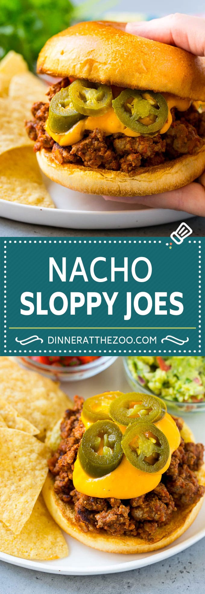 Receta de Nacho Sloppy Joes |  Receta de carne picada |  Easy Sloppy Joes # carne de res #nachos # queso # picante # sándwich # cena #dinneratthezoo