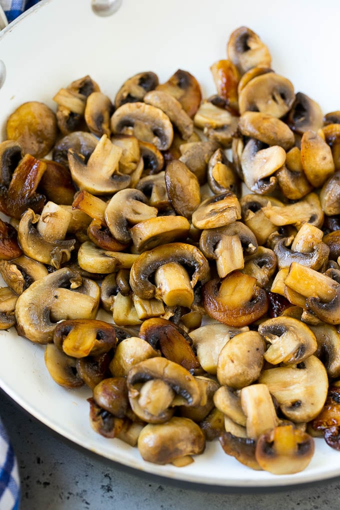 Champiñones salteados.