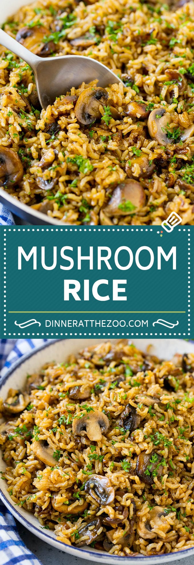 Receta de arroz con champiñones |  Arroz al horno |  Rice Pilaf #rice #mushrooms # sidedish # dinner #dinneratthezoo