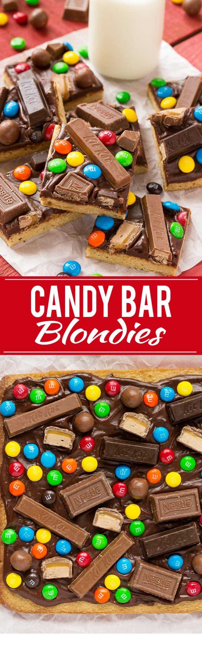 Receta de barra de caramelo Blondies |  Galletas de barra de chocolate fáciles |  Candy Bar Blondies |  Mejores rubias |  Easy Candy Bar Blondies |  Las mejores galletas de barra de chocolate