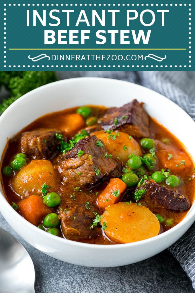 Receta de estofado de carne instantánea |  Estofado de ternera en olla a presión |  Estofado de ternera #beef #stew #soup #pressurecooker #instantpot #dinner #dinneratthezoo