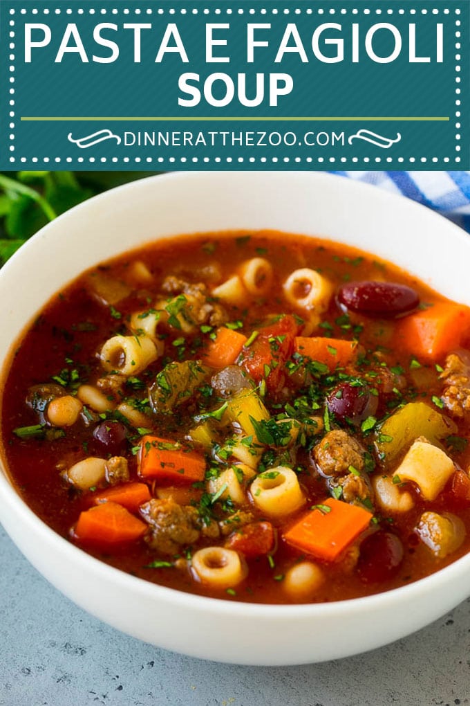 Sopa de pasta y frijoles |  Pasta Fazool |  Sopa de ternera |  Sopa italiana #zuppa #beef #italianfood #pasta #dinner #dinneratthezoo