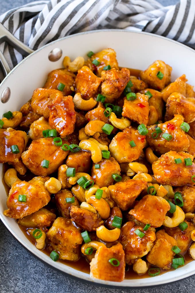 Pollo con anacardos