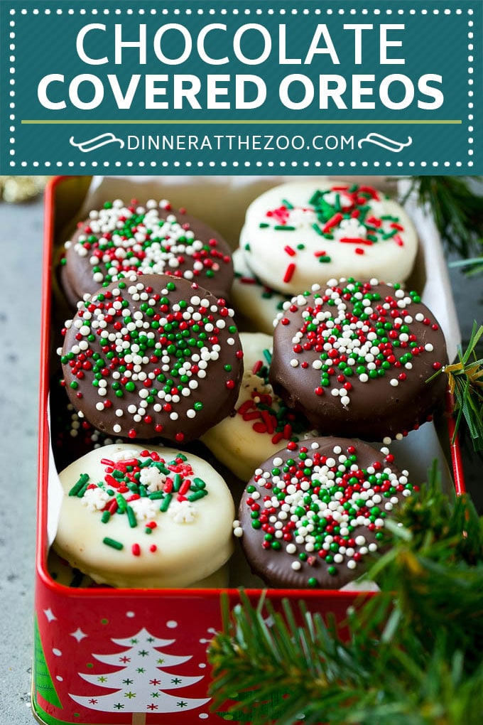 Receta de Oreo cubierta de chocolate |  Galletas Oreo |  Chocolate Oreo #oreo #cookies #chocolate #prinkles #dessert #dinneratthezoo