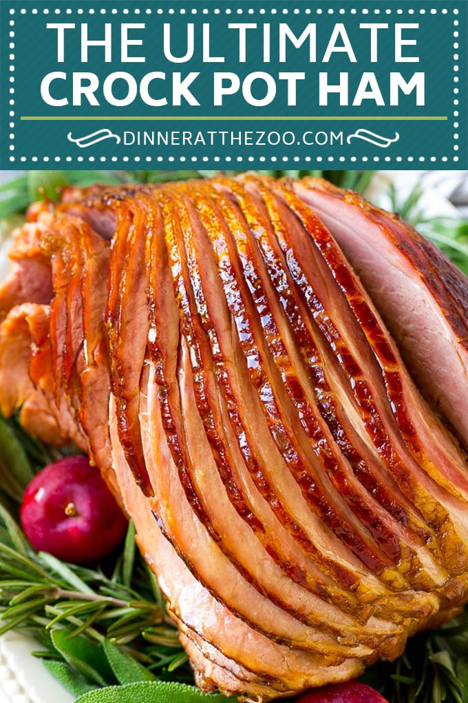 Receta de jamón de barro |  Jamón cocido a fuego lento |  Jamón glaseado |  Jamón de Acción de Gracias |  Jamón de Navidad |  Jamón de Pascua #ham #slowcooker #crockpot #dinner #christmas #thanksgiving #easter #glutenfree #dinneratthezoo
