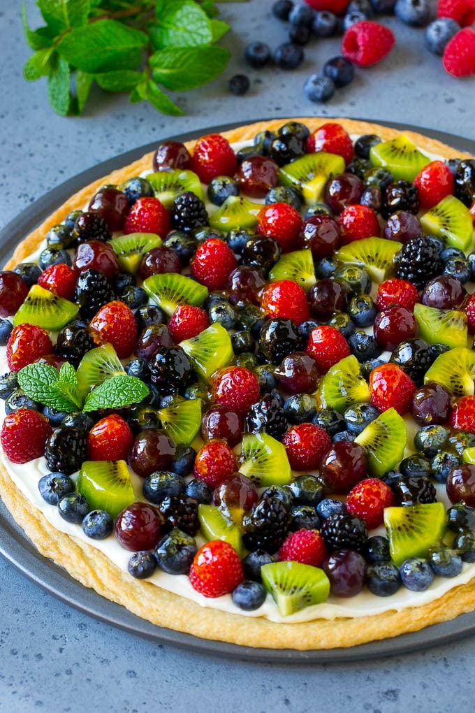 Pizza de fruta
