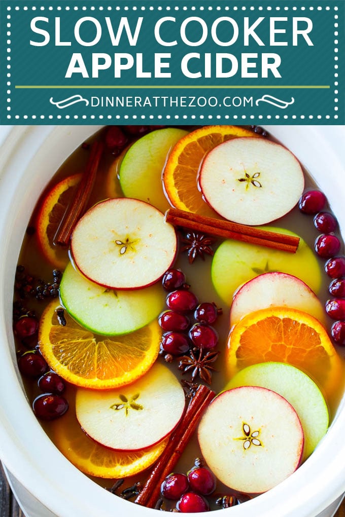 Sidra de manzana cocida a fuego lento |  Sidra de manzana caliente |  Crockpot Apple sidra #cidra #manzana #applecider #drink #crockpot #slowcooker #dinneratthezoo
