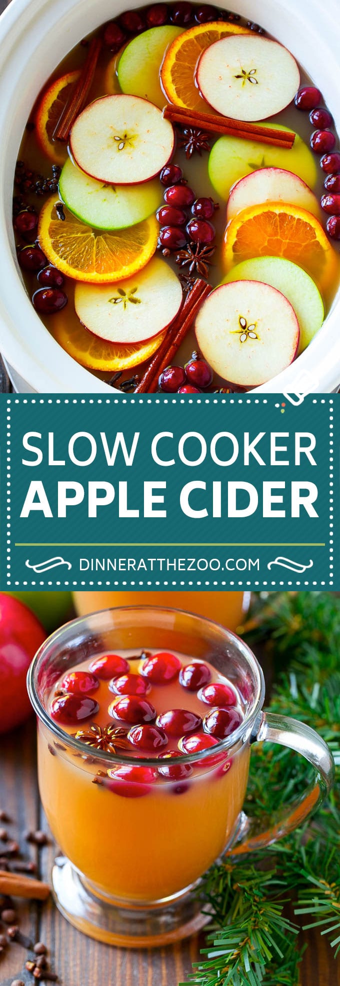 Sidra de manzana cocida a fuego lento |  Sidra de manzana caliente |  Crockpot Apple sidra #cidra #manzana #applecider #drink #crockpot #slowcooker #dinneratthezoo