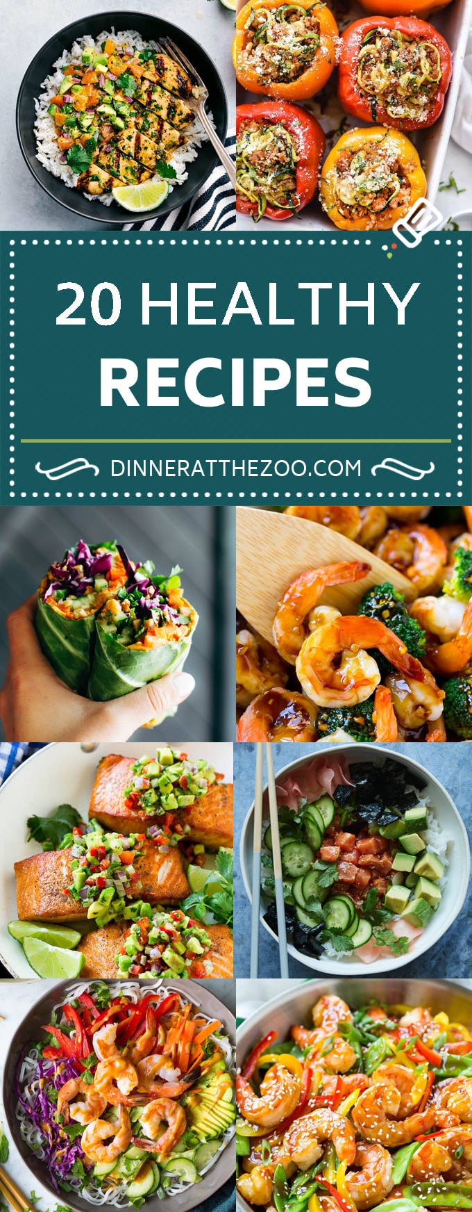 20 recetas saludables |  Recetas Saludables De Pollo |  Recetas Saludables De Camarones |  Recetas bajas en carbohidratos #saludable # limpieza #bajas en carbohidratos # cena #dinneratthezoo