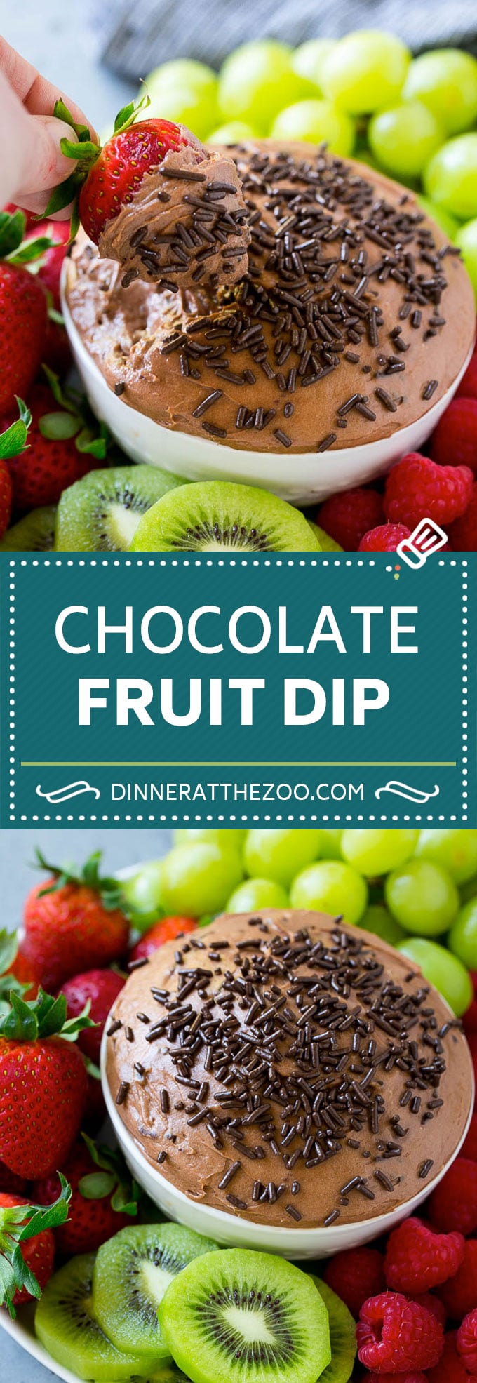 Receta de salsa de frutas con chocolate |  Salsa de chocolate |  Dip de postre #chocolate #dip #fruta #postre #glutenfree #dinneratthezoo
