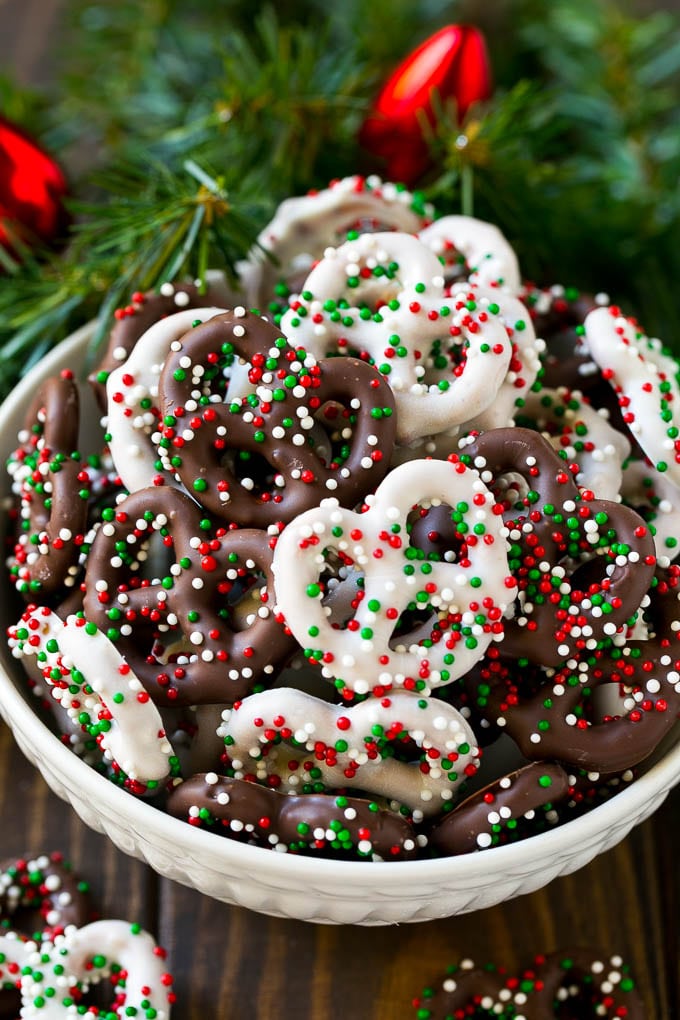 Pretzels cubiertos de chocolate