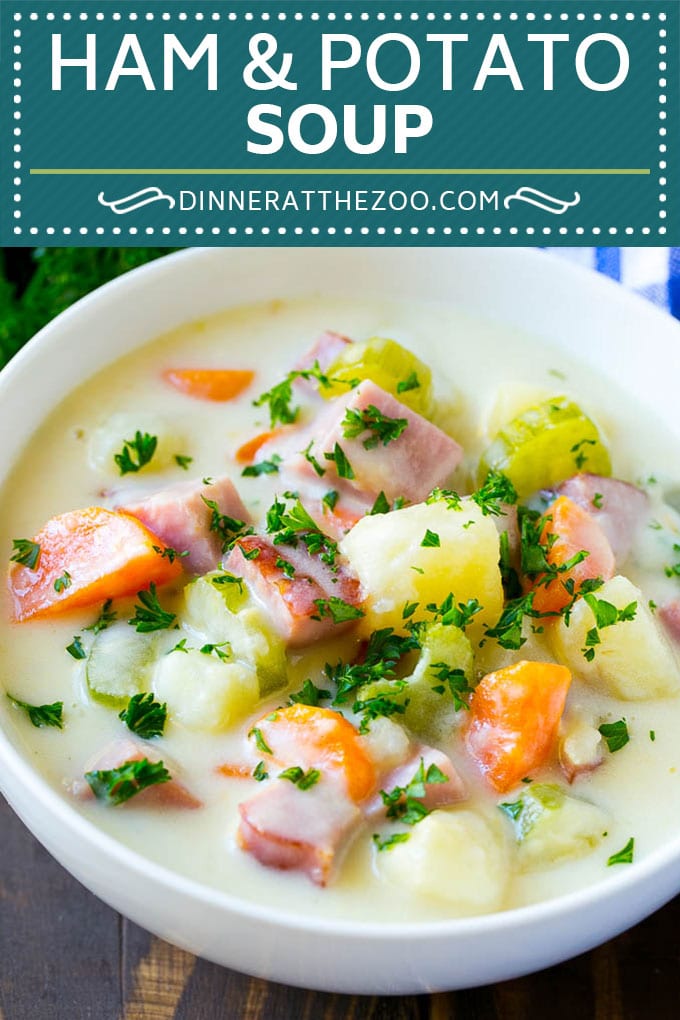 Sopa de patatas y jamón |  Sopa de jamón |  Sopa de papa #sopa #ham #papas # cena #comfortfood #dinneratthezoo
