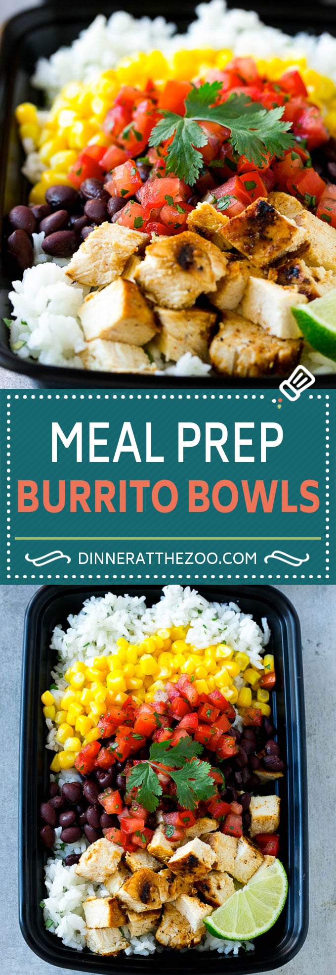 Preparación de comidas Tazones de burrito |  Tazones de burrito de pollo |  Receta de preparación de comidas |  Receta de tazón de burrito #mealprep #mexicanfood