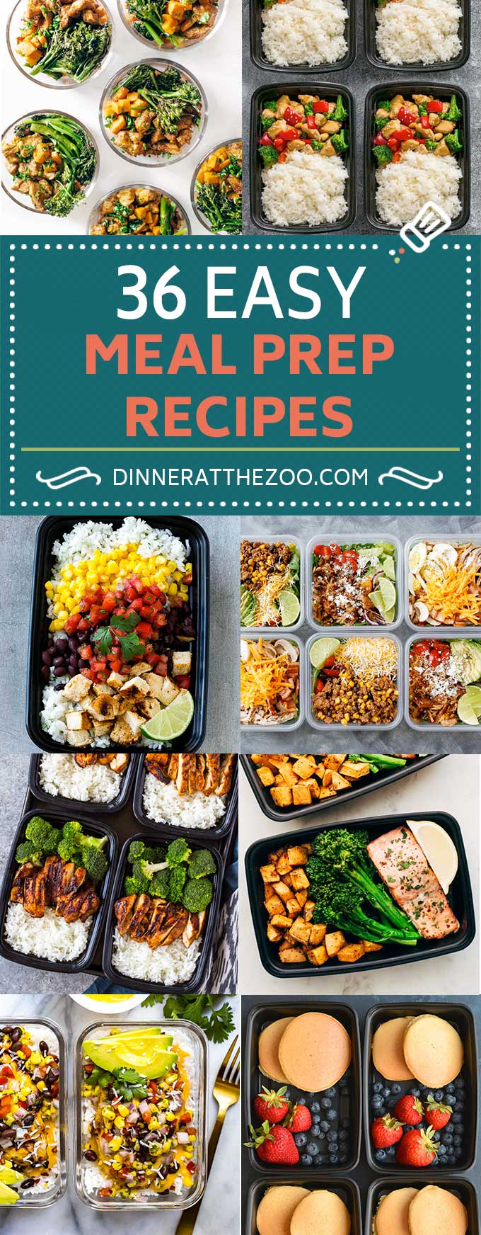36 recetas de Easy Meal Prep para el desayuno, el almuerzo y la cena #mealprep #healthy #dinneratthezoo