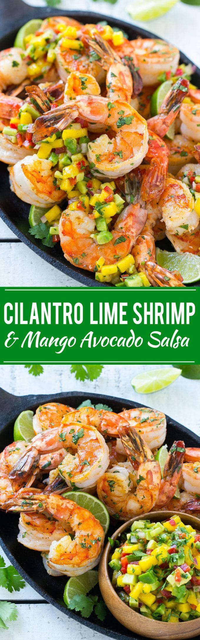 Camarones con cilantro y lima |  Langostinos en una sartén |  Salsa de mango # salsa # camarones # cena # aperitivo #dinneratthezoo