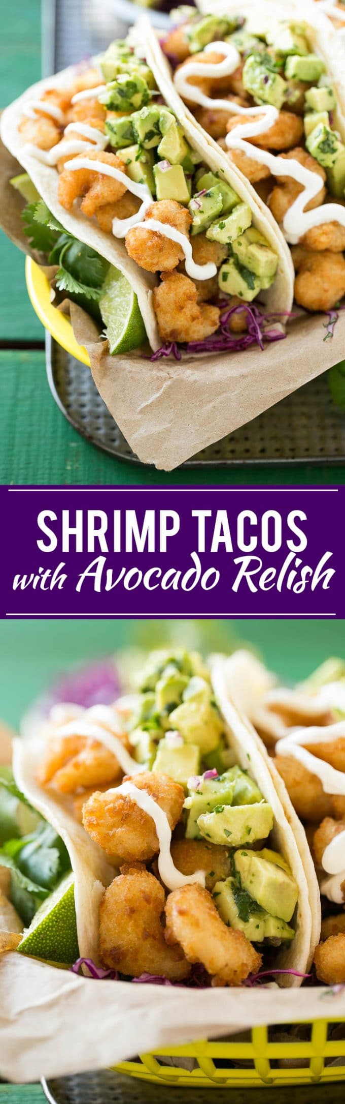 Tacos de camarones fritos con salsa de aguacate |  Tacos de camarones # camarones #tacos # cena # aguacate #dinneratthezoo