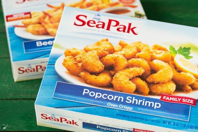 Camarones con palomitas de maíz SeaPak.