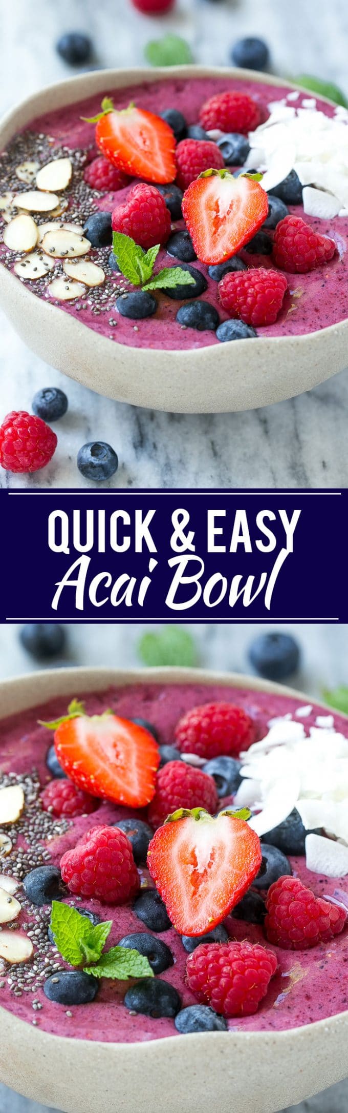 Receta de tazón de acai |  Smoothie bowl #acaibowl #acai #fruit #smoothie #snack #dinneratthezoo