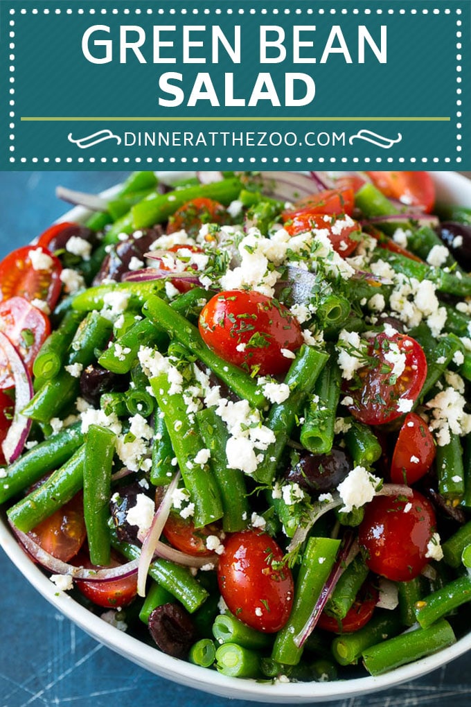 Receta de ensalada de judías verdes |  Ensalada de judías verdes |  Ensalada picada # ejotes # tomates # aceitunas # ensalada # limpieza # lowcarb #glutenfree #dinneratthezoo