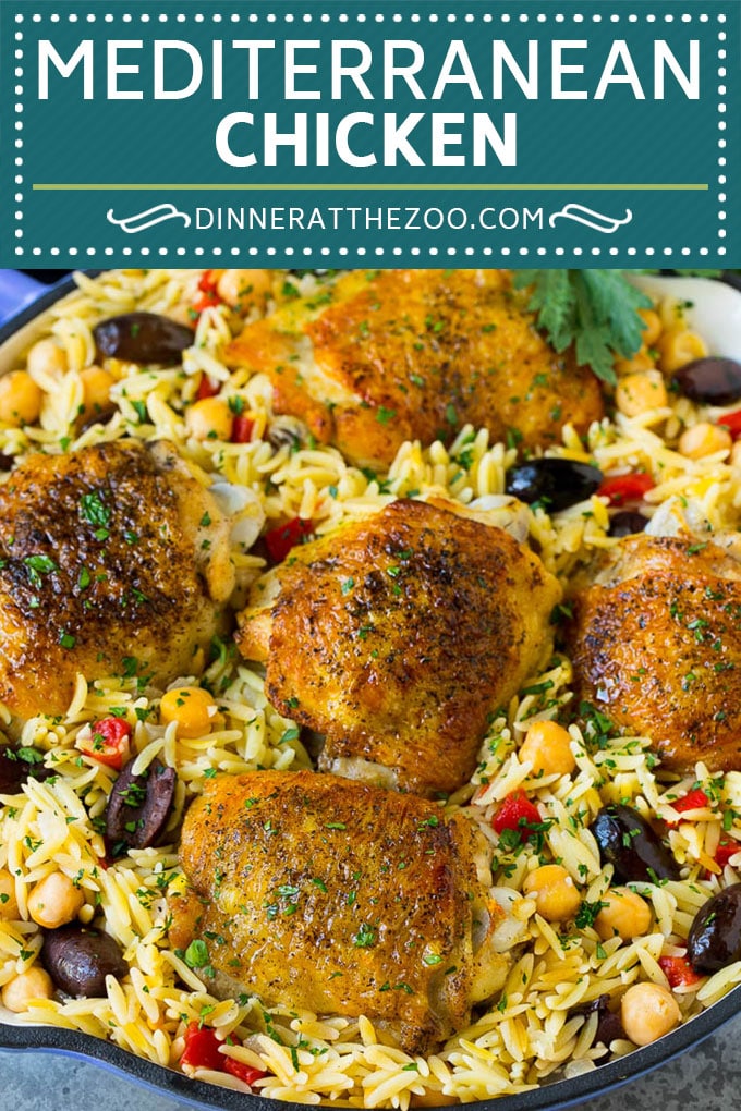 Receta de pollo mediterráneo |  One Pot Chicken #pollo #pasta #salud #onepot #dinner #dinneratthezoo