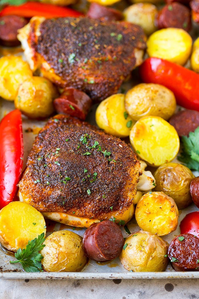 Pollo español con patatas