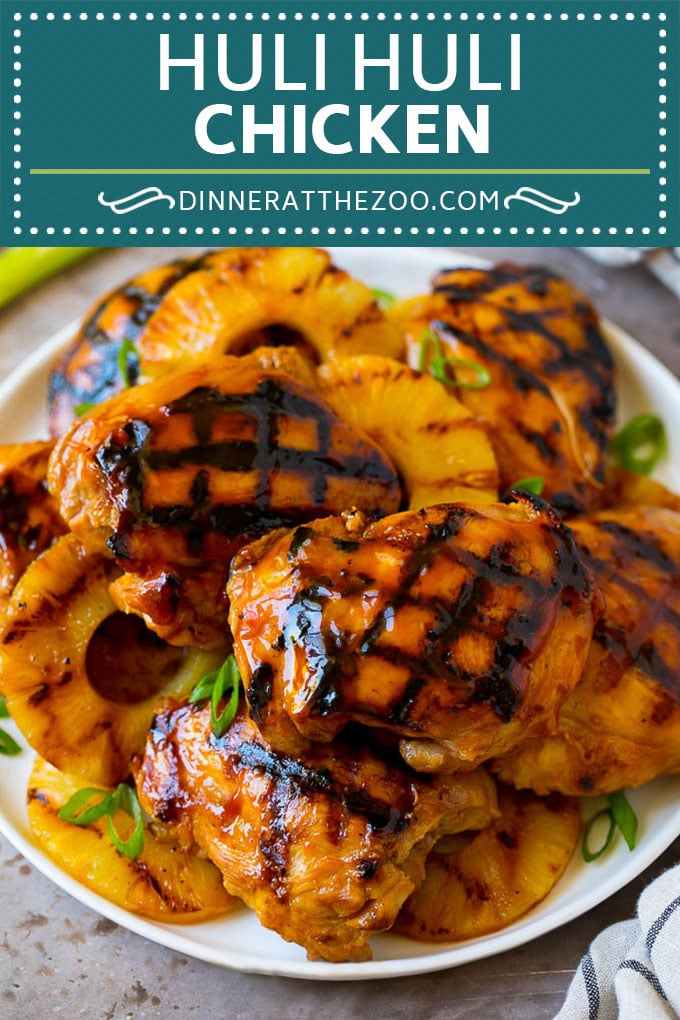 Receta de pollo Huli Huli |  Pollo hawaiano |  Muslos de pollo a la parrilla # pollo # piña # a la parrilla # cena # dinneratthezoo