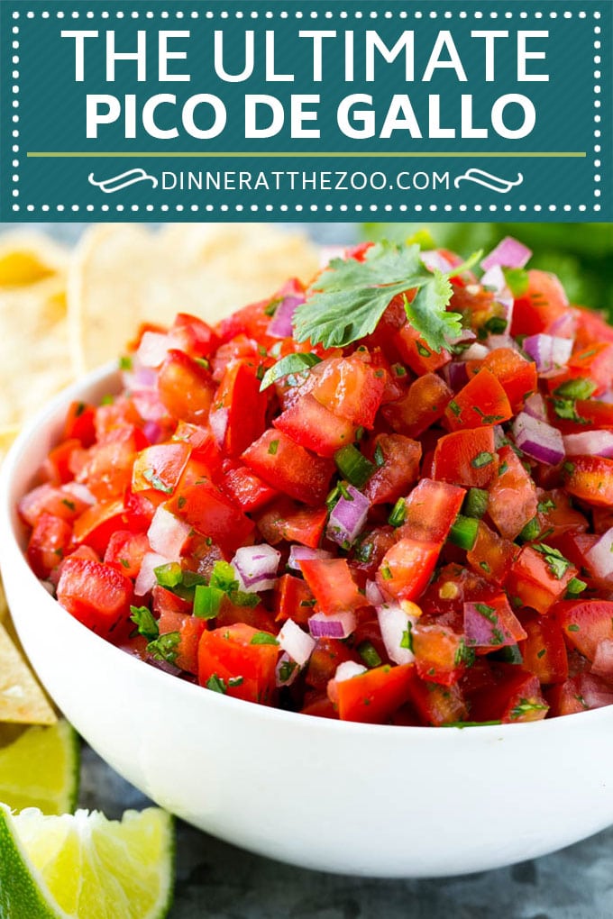 Receta Pico de Gallo |  Receta de salsa casera |  Receta de salsa fresca #sauce #salsafresca #picodegallo #snack #aperitif #dinneratthezoo