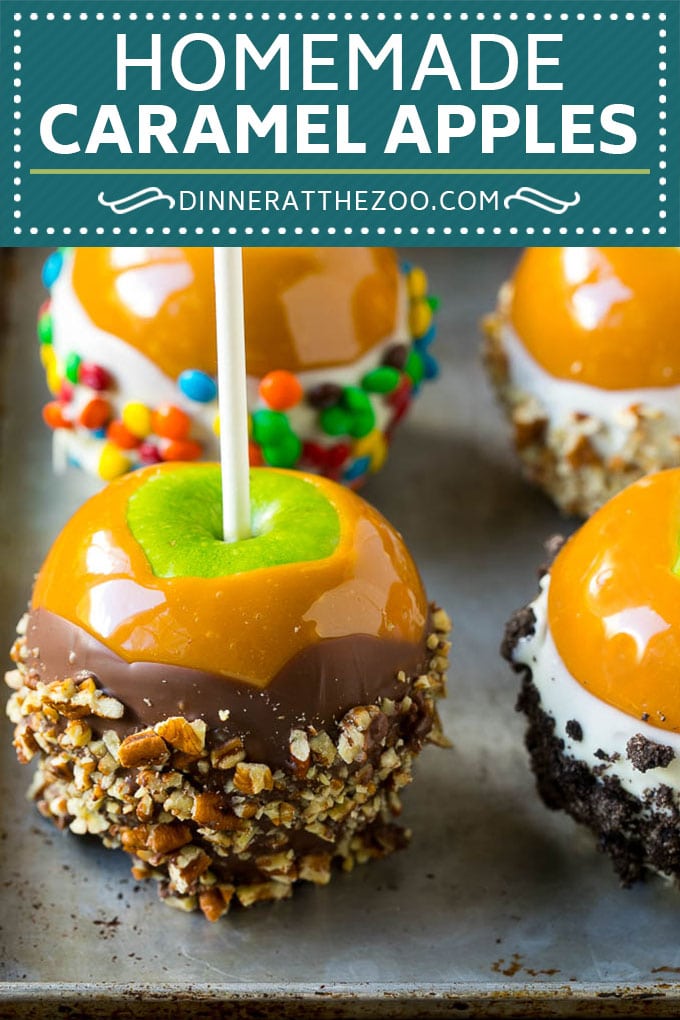 Receta de manzana caramelizada |  Manzanas remojadas |  Postre de manzana #manzanas #caramelo #chocolate #postre # otoño #dinneratthezoo