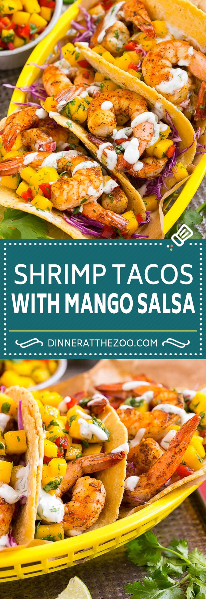 Receta de taco de camarones |  Tacos de pescado #shrimp #tacos #mango #tacotuesday #mexican #dinner #dinneratthezoo