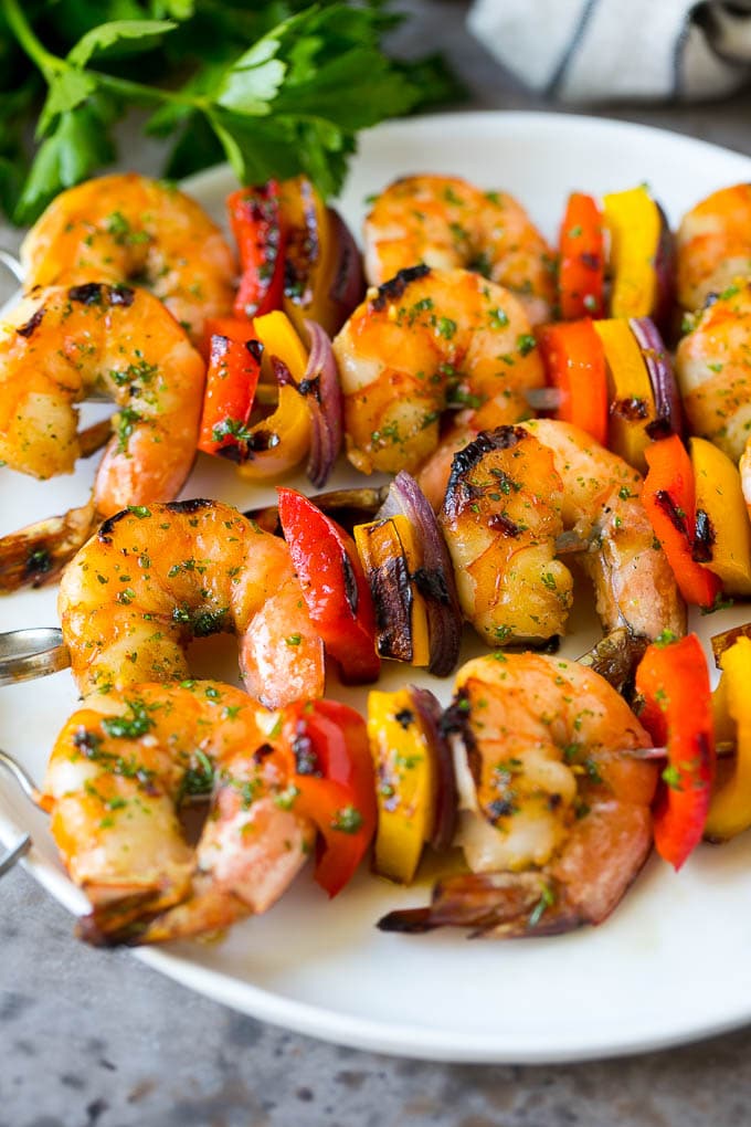 Brocheta de camarón