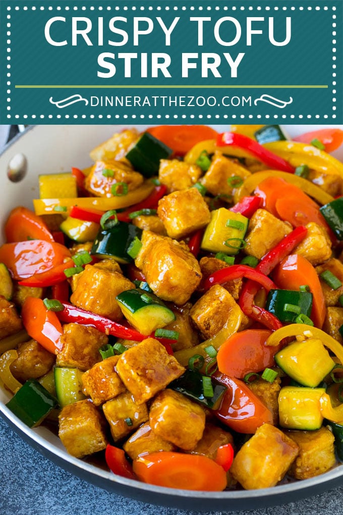 Receta de tofu salteado |  Tofu crujiente |  Tofu y verduras |  Verduras salteadas #tofu # vegetariano #stirfry # calabacín # cena # sin carne #dinneratthezoo