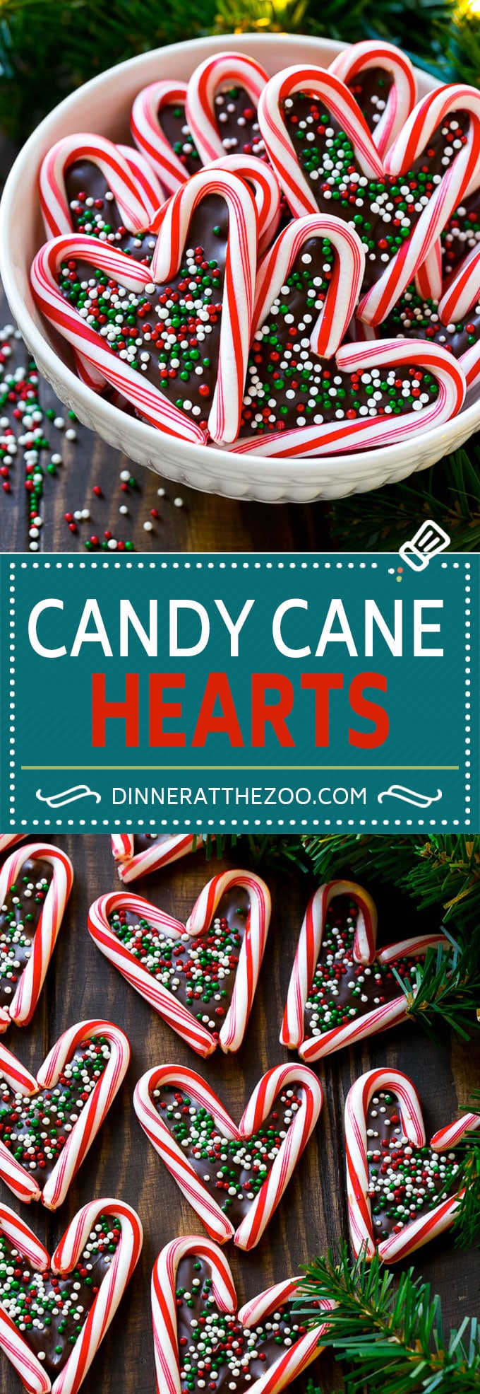 Receta de corazones de caña de azúcar |  Dulces de bastón de caramelo |  Golosinas de bastón de caramelo |  Favores de navidad
