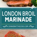 Esta marinada a la parrilla londinense está hecha con una sabrosa mezcla de aceite de oliva, jugo de limón, salsa de soja y muchas hierbas y especias.