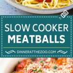 Receta de albóndigas en olla de cocción lenta | Albóndigas de barro | Albóndigas Italianas | Espaguetis y albóndigas #meatballs #slowcooker #crockpot #dinner #Cazuelas online#italian