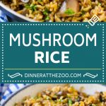 Receta de arroz con champiñones |  Arroz al horno |  Rice Pilaf #rice #mushrooms # sidedish # dinner #dinneratthezoo