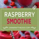 Receta de batido de frambuesa |  Batido de frambuesa y plátano |  Batido saludable |  Batido de bayas |  Batido de yogur griego
