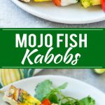 Esta receta de brocheta de pescado con mojo incluye brochetas de pescado dulce, piña y pimiento, todo aromatizado con una salsa viva y picante y asado a la perfección.  ¡Un aperitivo inesperado pero delicioso!  TheBetterFish AD