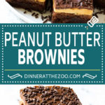 Receta de brownies de mantequilla de maní |  Brownies en capas |  Brownies de trufa con mantequilla de maní #chocolate # mantequilla de maní #brownies #postre #dinneratthezoo