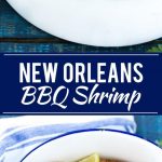 Esta receta de camarones a la barbacoa de Nueva Orleans son camarones tiernos y suculentos cocinados en una salsa fuerte y picante, ¡llena de sabor y fácil de hacer!