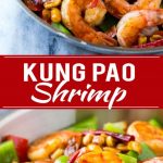 Esta receta de camarones Kung Pao es rica en verduras y cacahuetes y se cocina en una salsa sabrosa pero picante.  ¡Prepara tu comida para llevar en solo 20 minutos!