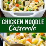 Receta de cazuela de pollo con fideos |  Cazuela Cremosa De Pollo |  Crema de sopa de pollo |  Cazuela de fideos