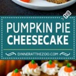 Receta de tarta de queso con tarta de calabaza |  Tarta de queso con calabaza # tarta # tarta de queso # calabaza # otoño # acción de gracias #postre #dinneratthezoo