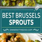 Estas crujientes coles de Bruselas se cubren con aceite de oliva, ajo y condimentos, luego se asan a fuego alto hasta que estén tiernas y doradas.