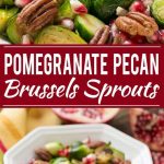 Estas coles de Bruselas de granada y nuez son un acompañamiento saludable y colorido con solo 5 ingredientes y 5 minutos de tiempo de preparación.
