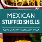Receta Mexicana De Mariscos Rellenos |  Conchas rellenas |  Pasta mexicana # cena # pasta # Mexicana # carne de res # fideos # queso #dinneratthezoo