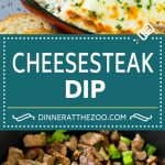 Receta de salsa Philly Cheesesteak |  Salsa de queso |  Salsa de queso al horno #steak #dip #aperitif #cheese #dinneratthezoo