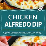 Receta de salsa Alfredo de pollo |  Salsa de pollo |  Salsa de queso #dip #aperitivo #pollo #queso #dinneratthezoo