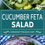 Receta de ensalada de pepino y queso feta |  Ensalada de pepino |  Ensalada de queso feta |  Ensalada de verano #ensalada # pepino #dinneratthezoo