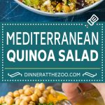 Receta de ensalada mediterránea de quinua |  Ensalada Saludable de Quinua |  Ensalada picada #quinoa #saludable # limpieza # almuerzo # cena #dinneratthezoo
