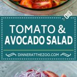 Receta de ensalada de tomate y aguacate |  Ensalada de aguacate |  Ensalada de tomate # ensalada # tomate # aguacate # sin gluten # limpieza # cena #Cazuelas online#salud